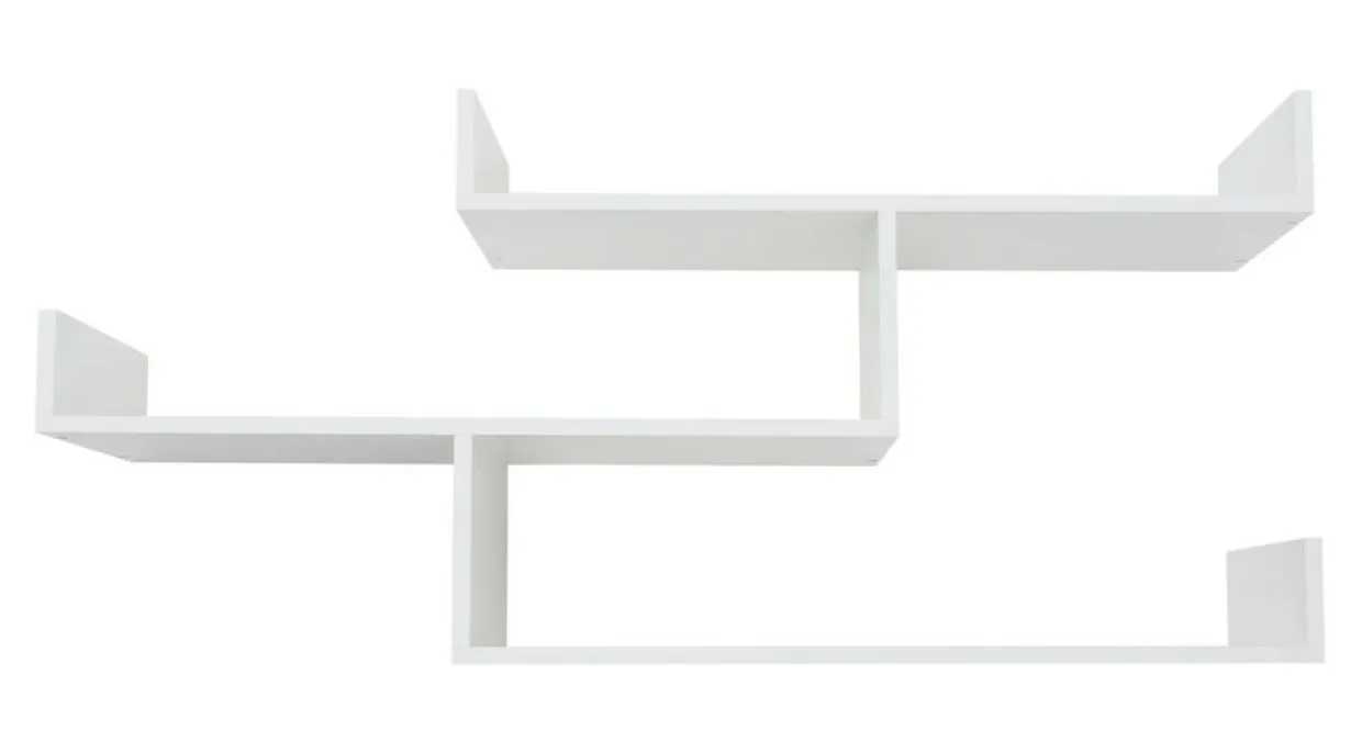 Półka potrójna biała TRIO 80 cm
