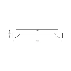 Plafon biały LED CAMERON 60 cm