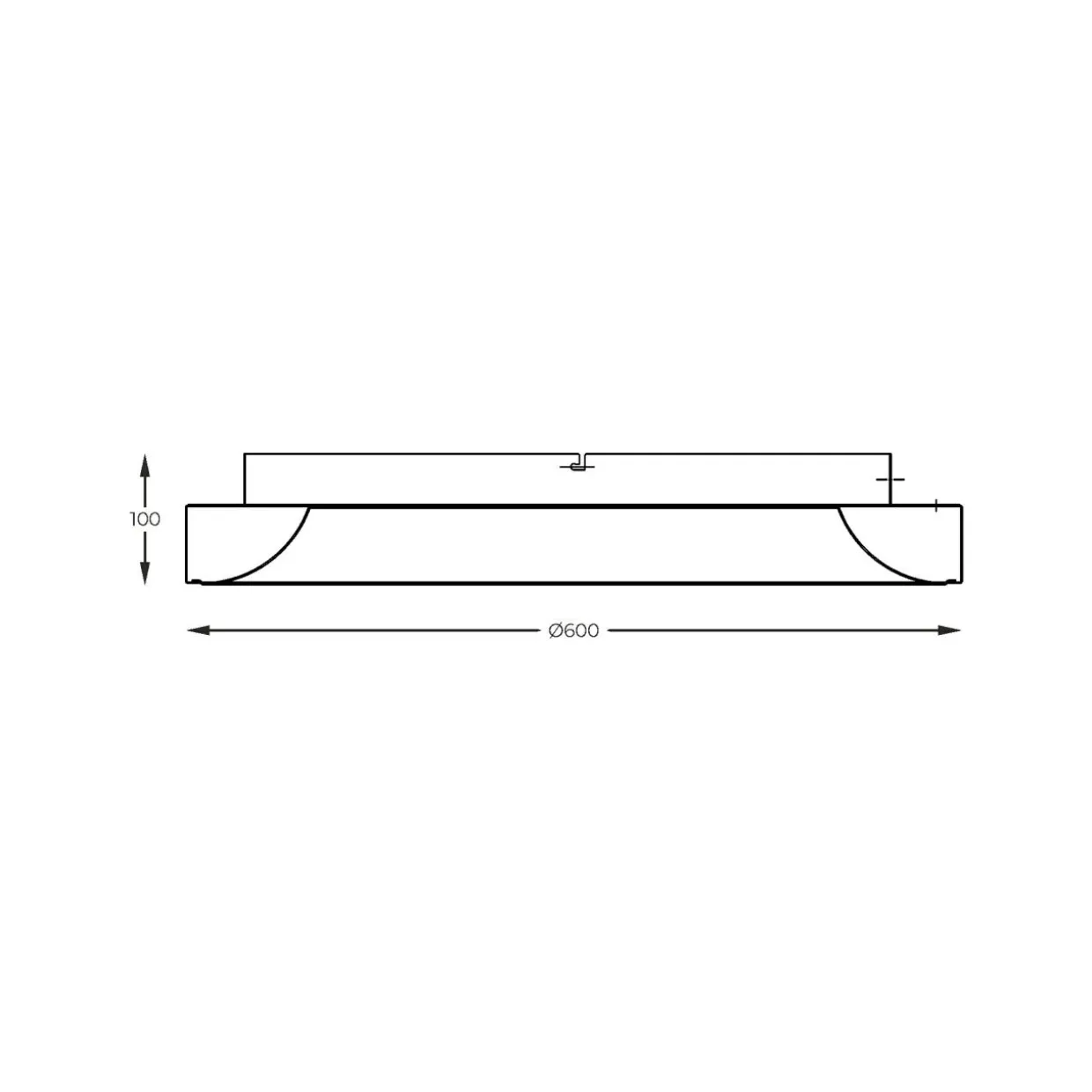Plafon biały LED CAMERON 60 cm