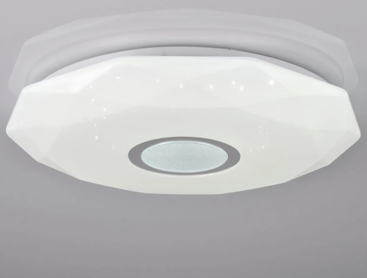 Plafon biały LED 68W DIAMOND 50 cm z pilotem