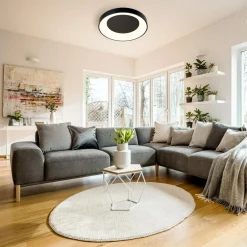 Plafon czarny LED CAMERON 60 cm