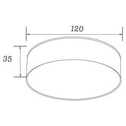 Plafon LED barwa neutralna 4000K złota SOLARI 12 cm
