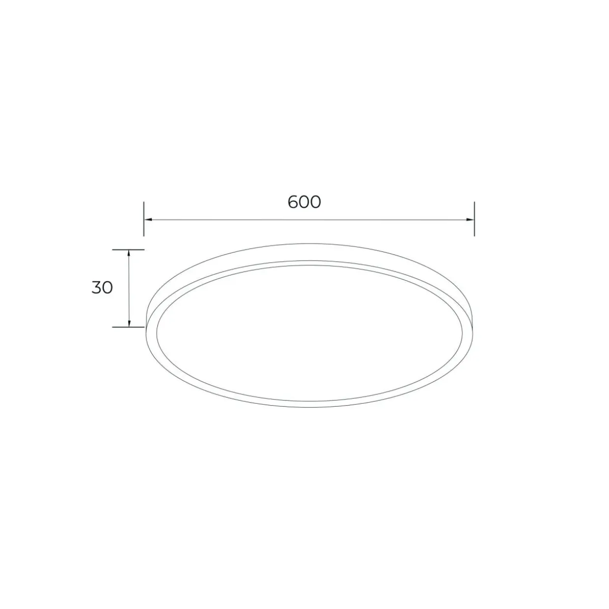 Plafon LED CCT CAMI czarny 60 cm