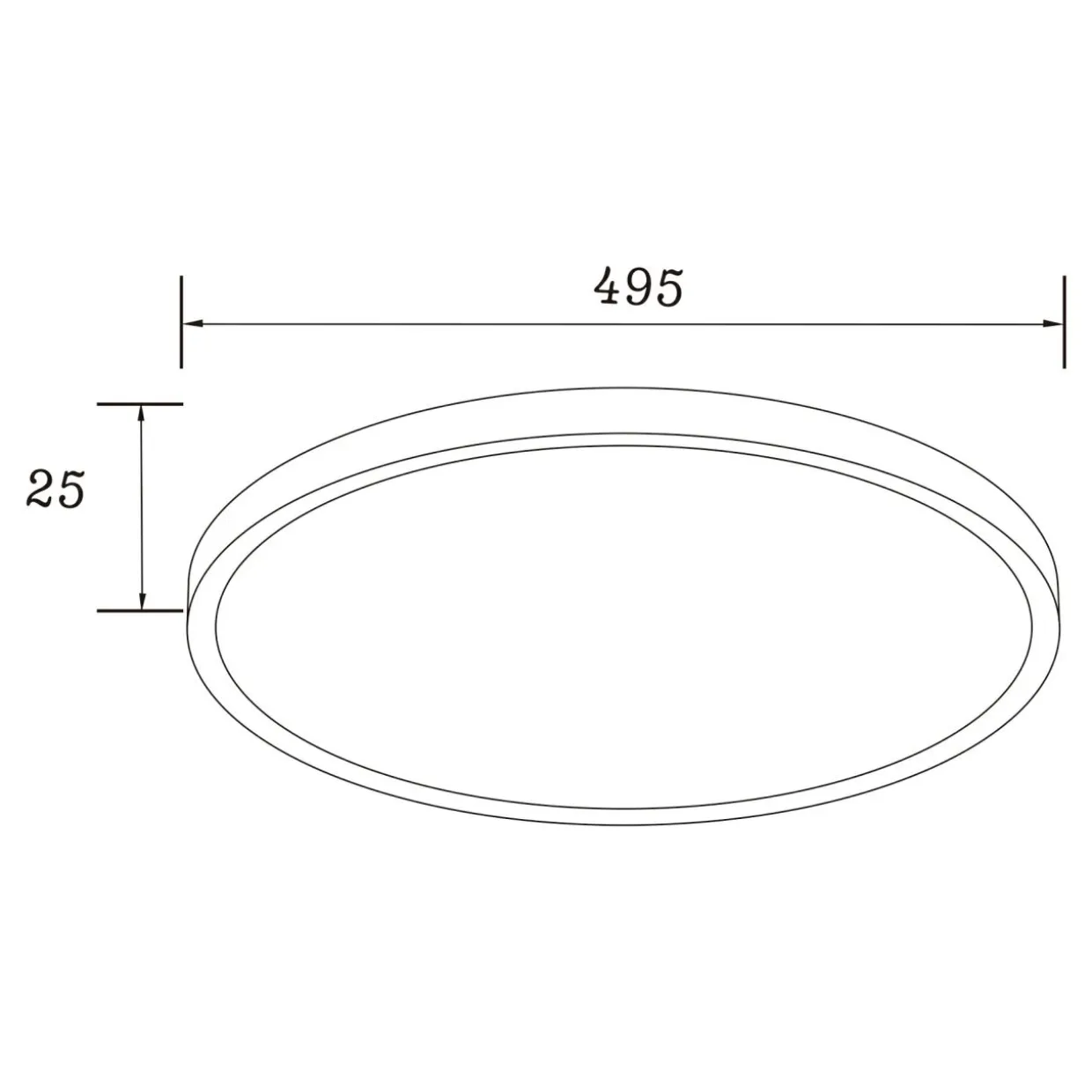 Plafon LED CCT CAMI czarny 50 cm