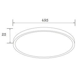 Plafon LED CCT CAMI jasne drewno 50 cm