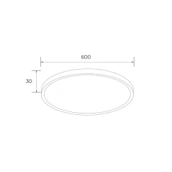 Plafon LED CCT CAMI jasne drewno 60 cm