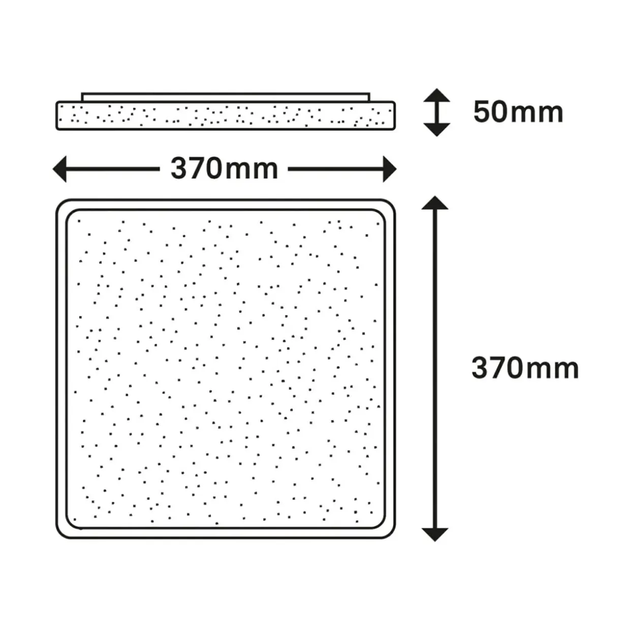 Plafon LED glamour LINO 37 cm