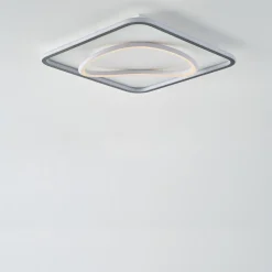 Plafon LED kwadratowy czarno-złoty LENS 50x50 cm