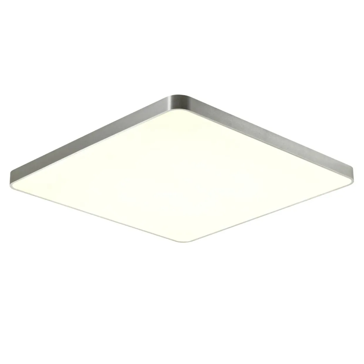 Plafon LED kwadratowy srebrny SIERRA 80 cm
