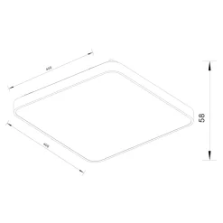 Plafon LED kwadratowy złoty SIERRA 40 cm