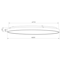 Plafon LED okrągły srebrny SIERRA 80 cm
