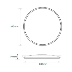 Plafon LED okrągły 24W jasne drewno ORO-OLMO 34 cm