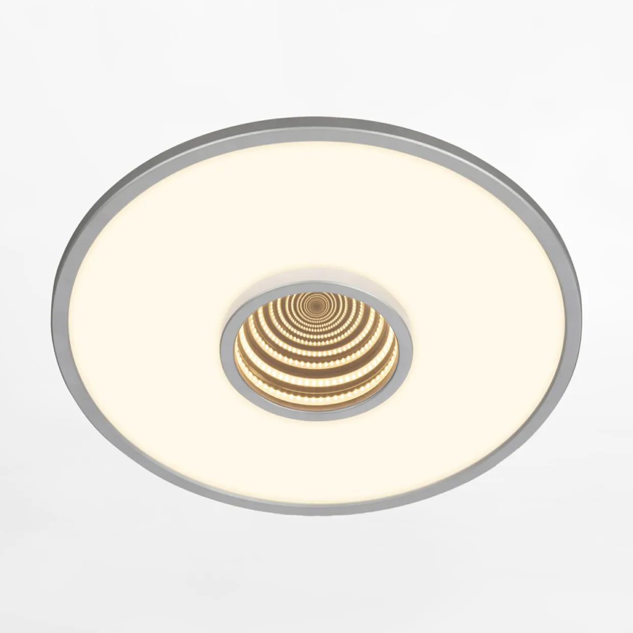 Plafon LED okrągły z efektem głębi chrom TORO