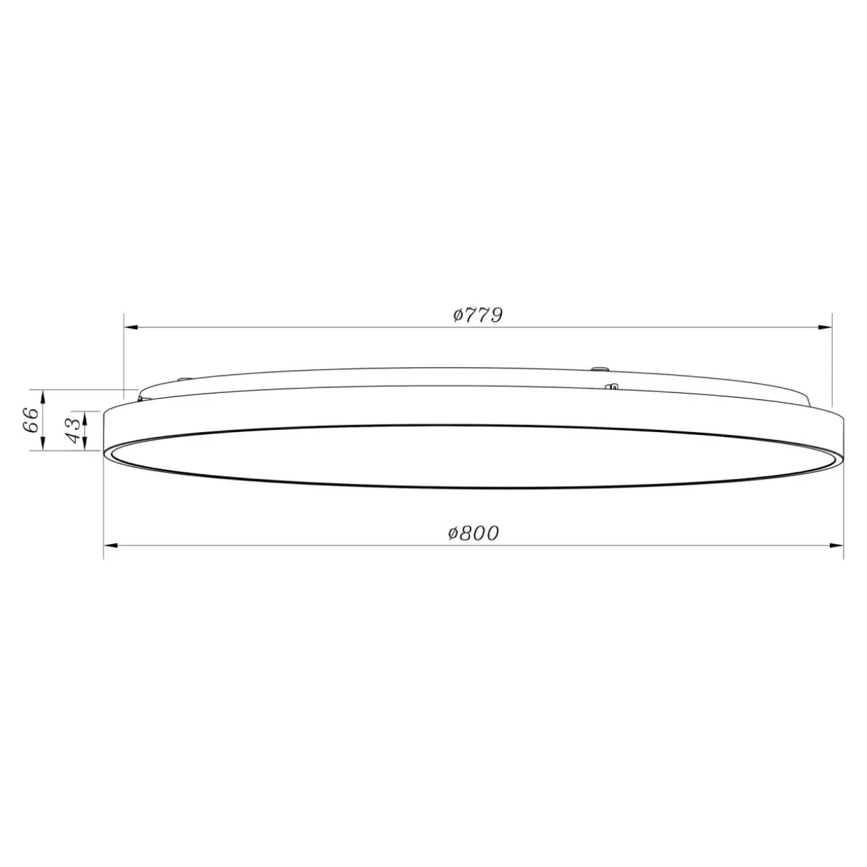 Plafon LED okrągły złoty SIERRA 80 cm