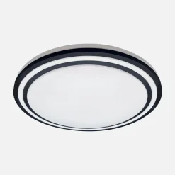 Plafon LED RGB czarny RATI z pilotem 49,3 cm