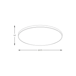 Plafon LED VERI czarny 47 cm