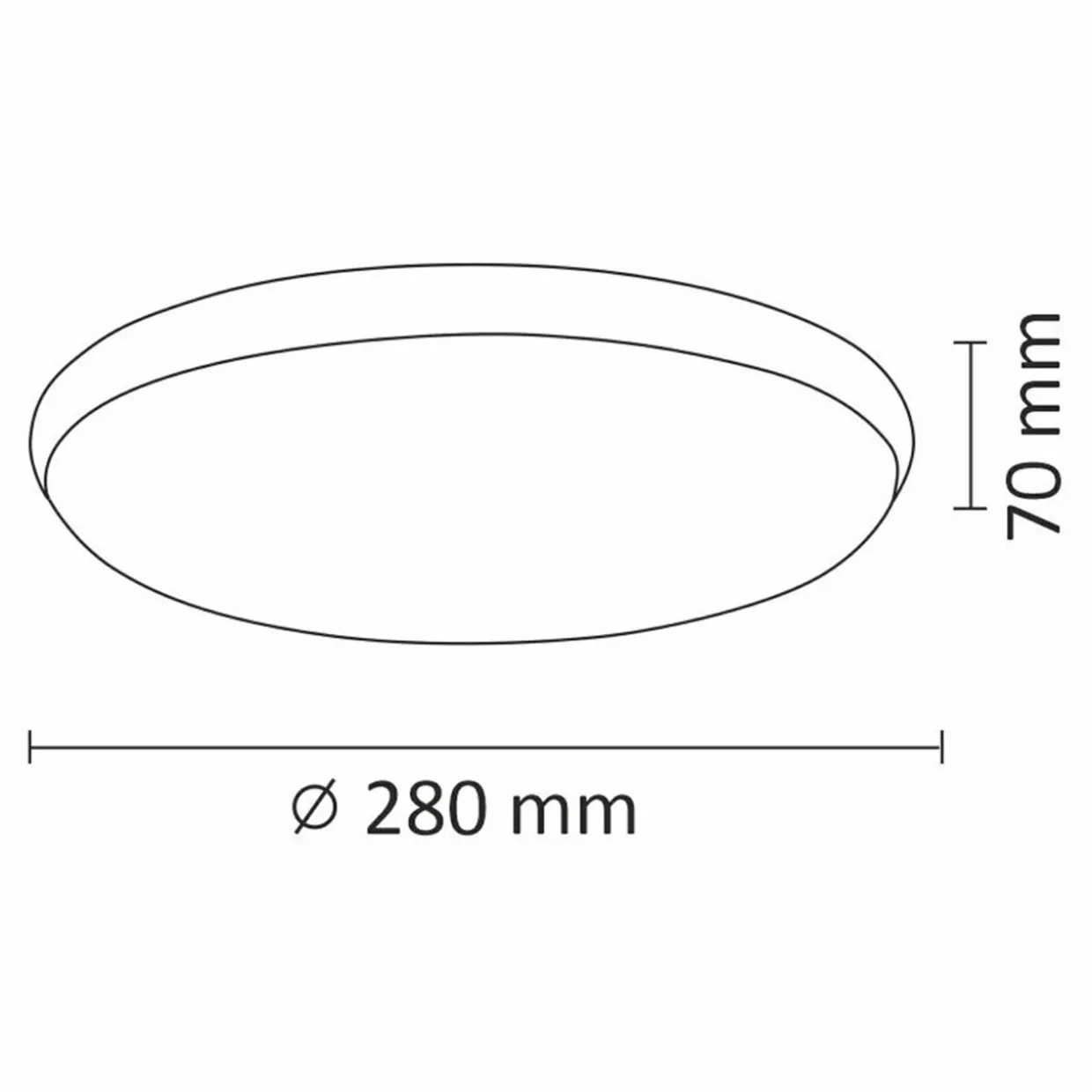 Plafon LED 15W biało-czarny ORBIT 28 cm