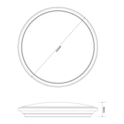 Plafon LED 24W czarny MOREN 28 cm