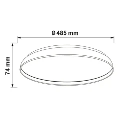 Plafon LED 60W czarny ORO NUBE