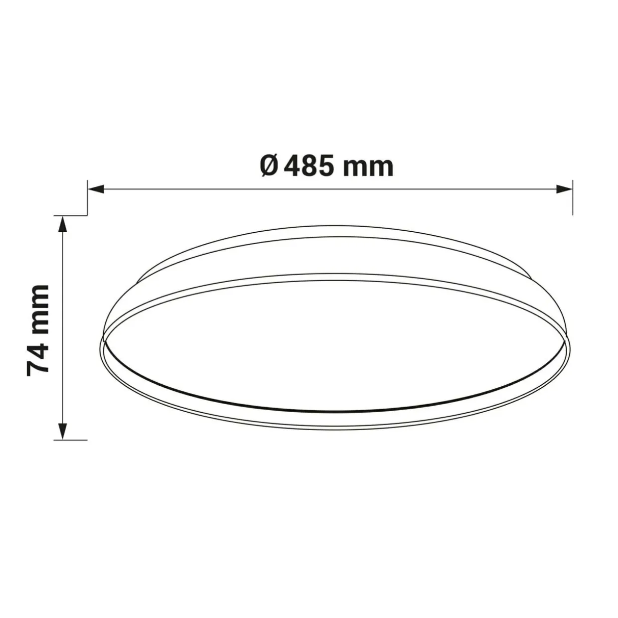 Plafon LED 60W czarny ORO NUBE