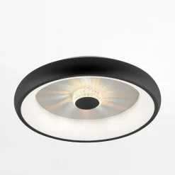 Plafon LED 29W czarny VERTIGO z pilotem fi 46,5 cm
