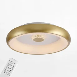 Plafon LED 29W złoty VERTIGO z pilotem fi 46,5 cm