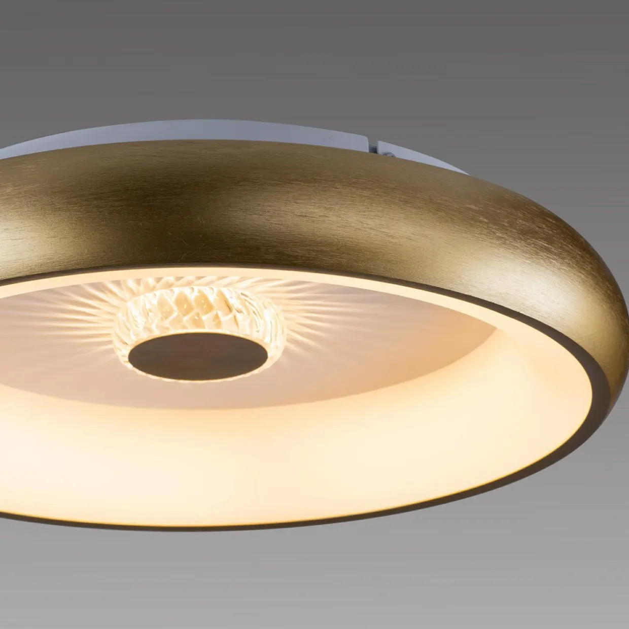 Plafon LED 29W złoty VERTIGO z pilotem fi 46,5 cm
