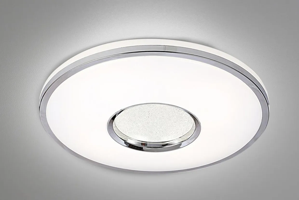Plafon LED z pilotem biały LEON 40 cm
