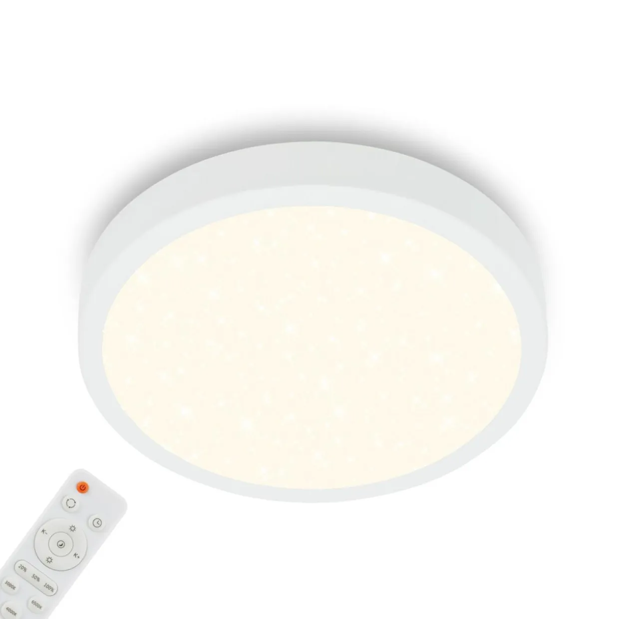 Plafon LED z pilotem biały RUNA 38 cm