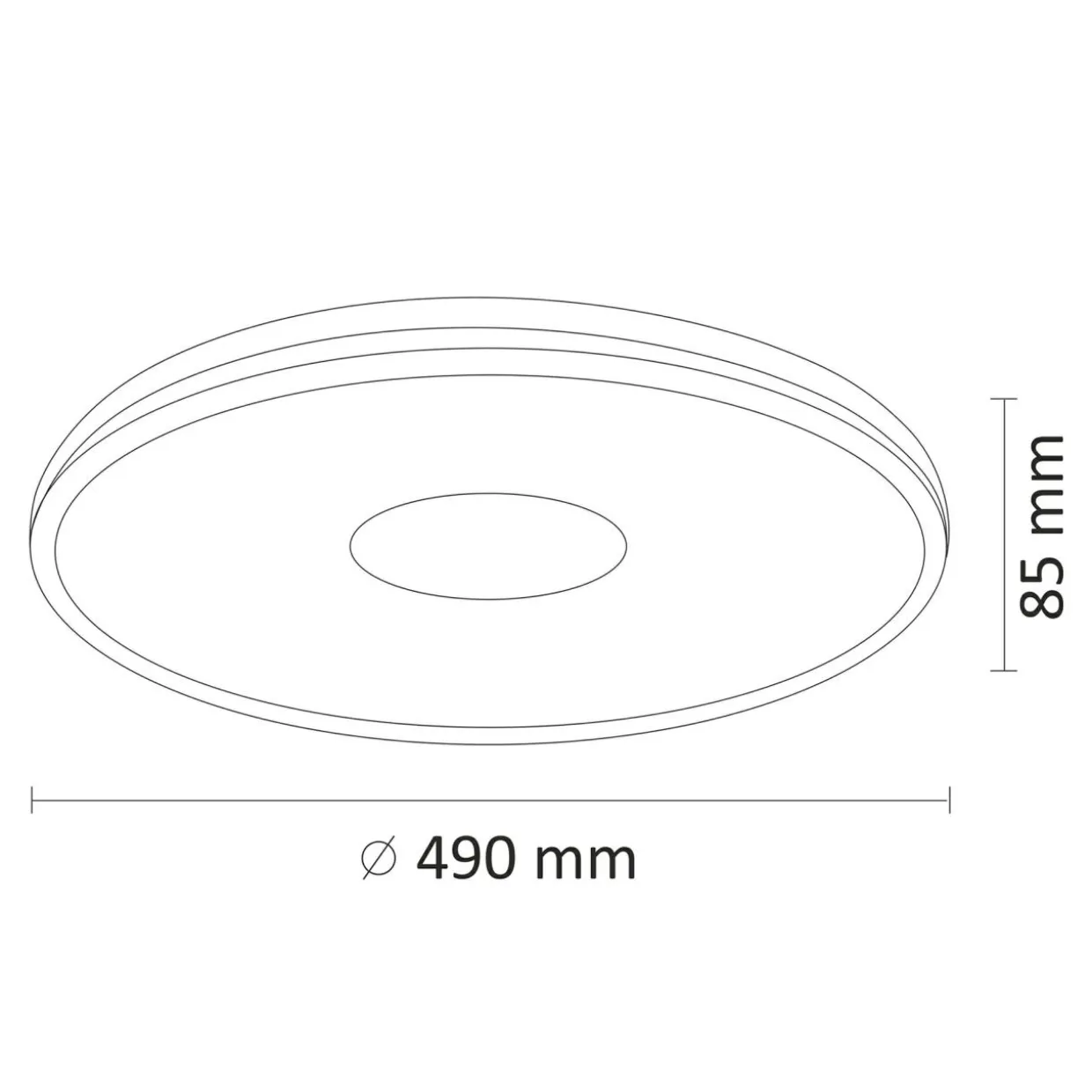Plafon LED z pilotem biały LEON 50 cm