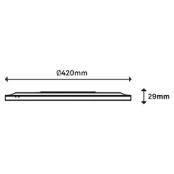 Plafon LED z pilotem biały SLIM 42 cm