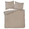Pościel bawełniana adamaszek taupe PURE 220x200 cm