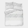 Pościel bawełniana geometryczna biała HOME SATIN 220x200 cm