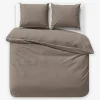 Pościel z makosatyny taupe PURE 220x200 cm