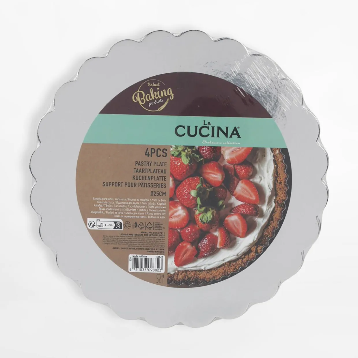 Podkład pod ciasto/tort 25 cm, 4 sztuki