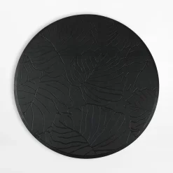 Podkładka stołowa okrągła czarna, 38 cm