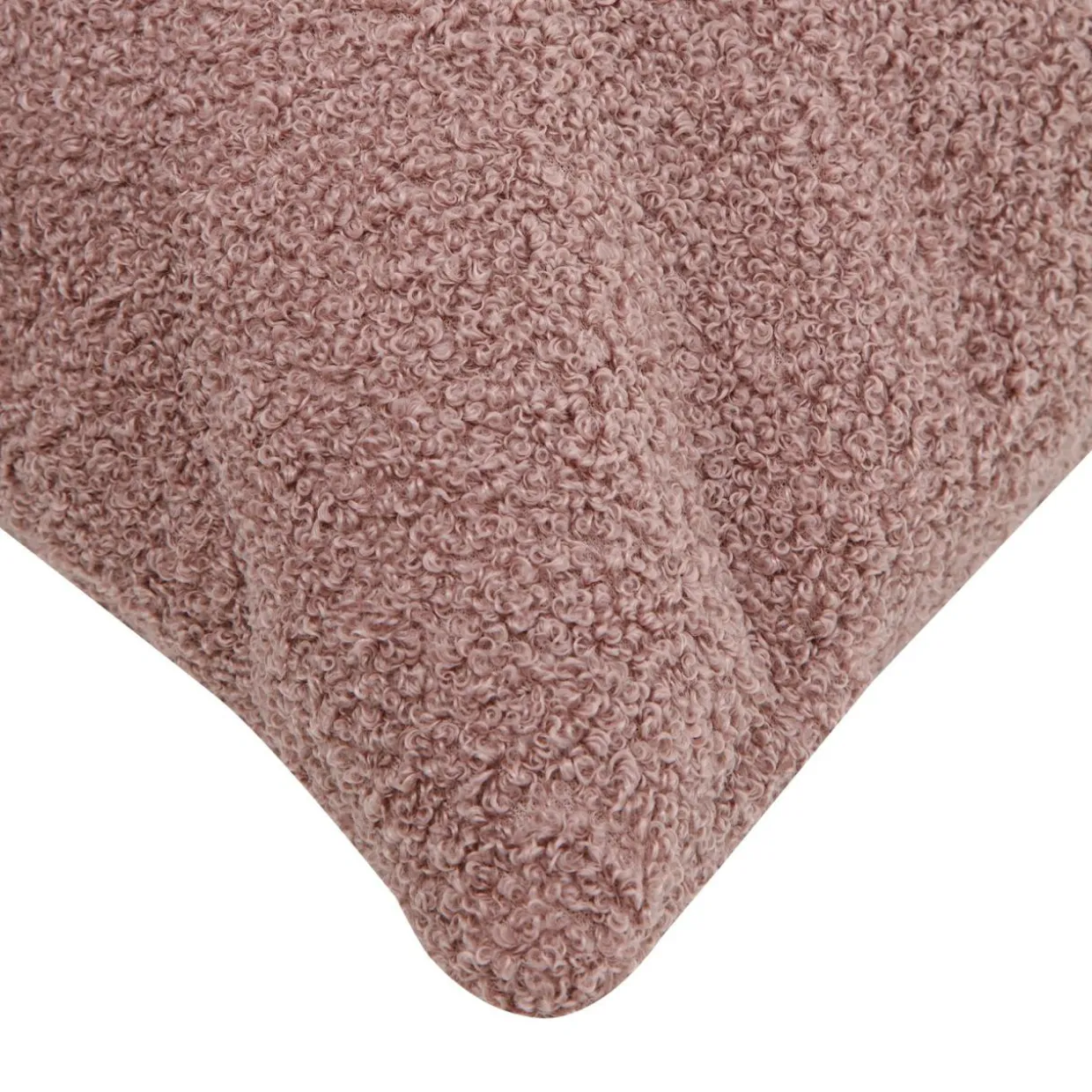 Poduszka dekoracyjna baranek pudrowy róż BOUCLE 45x45 cm
