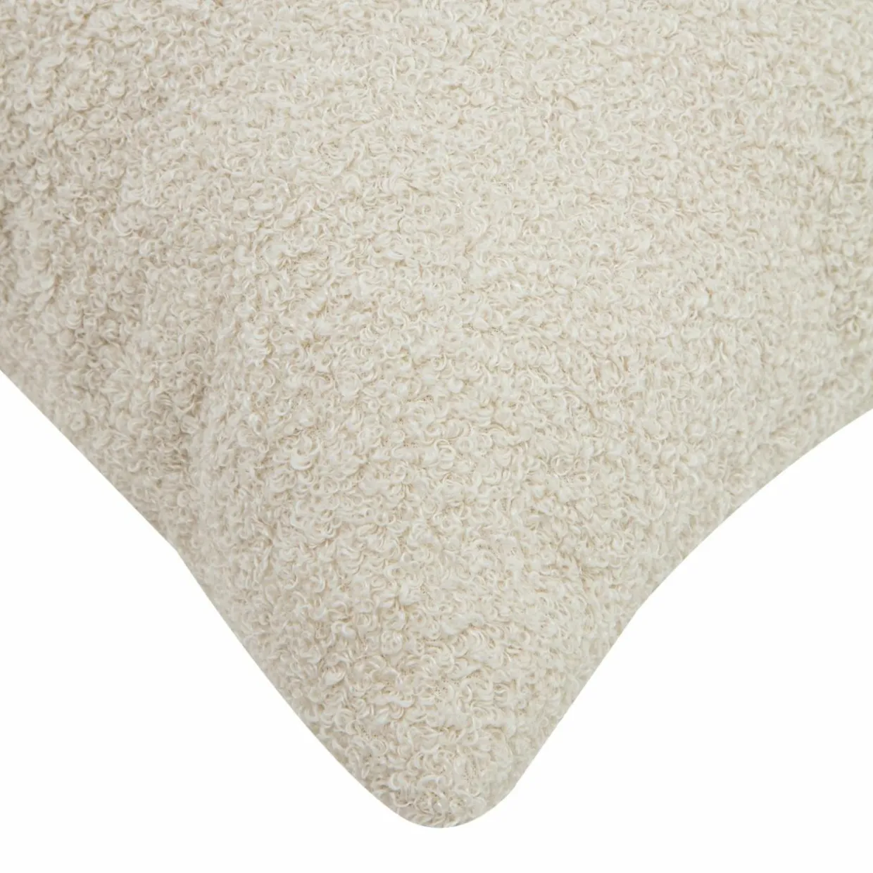 Poduszka dekoracyjna BOUCLE kremowa 45x45 cm
