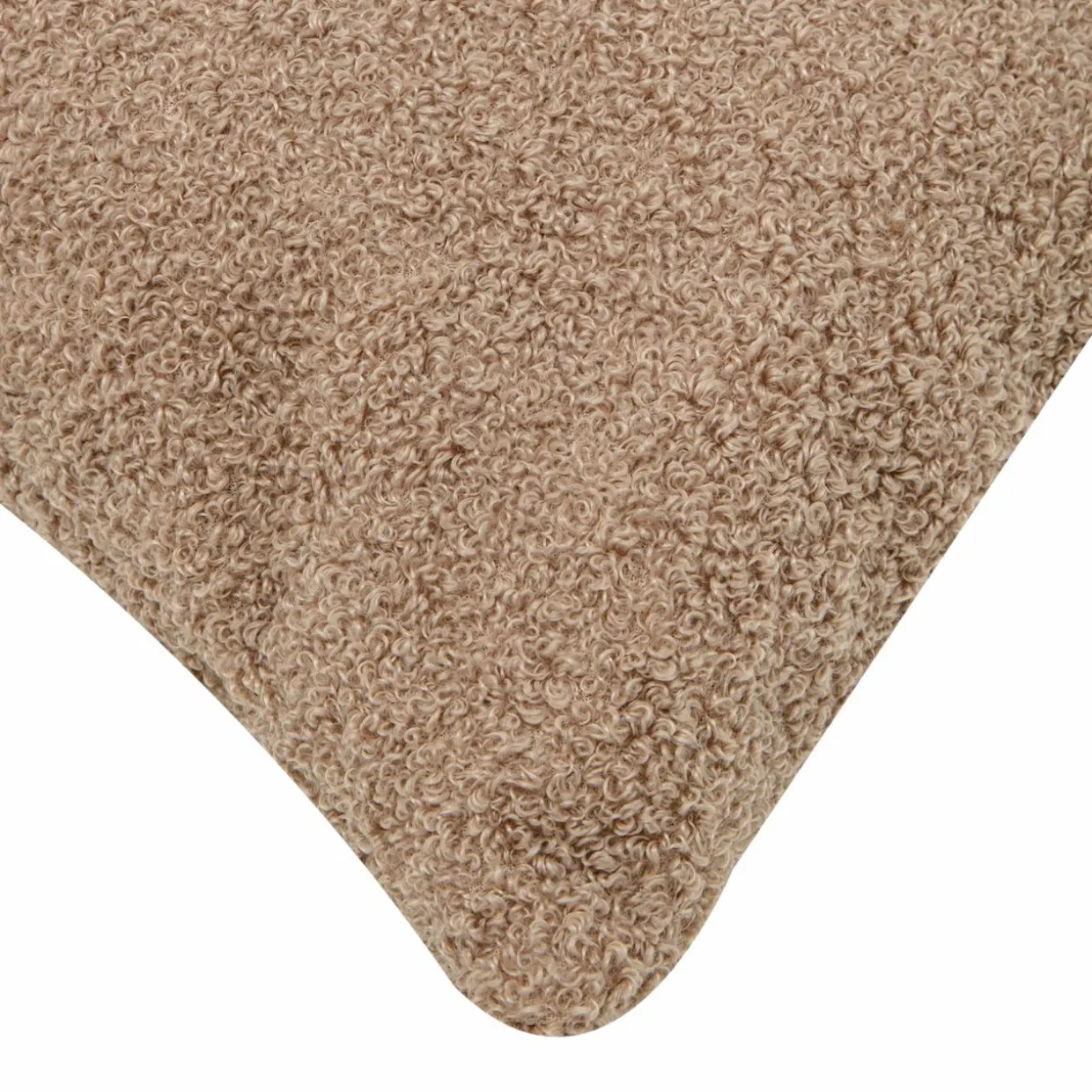 Poduszka dekoracyjna karmelowa BOUCLE 45x45 cm