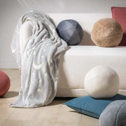 Poduszka dekoracyjna kula szara SPHERE 27 cm