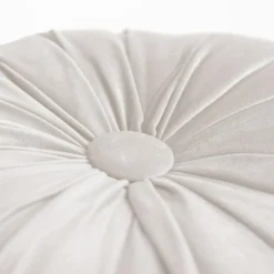 Poduszka dekoracyjna okrągła kremowa SELMA 40 cm