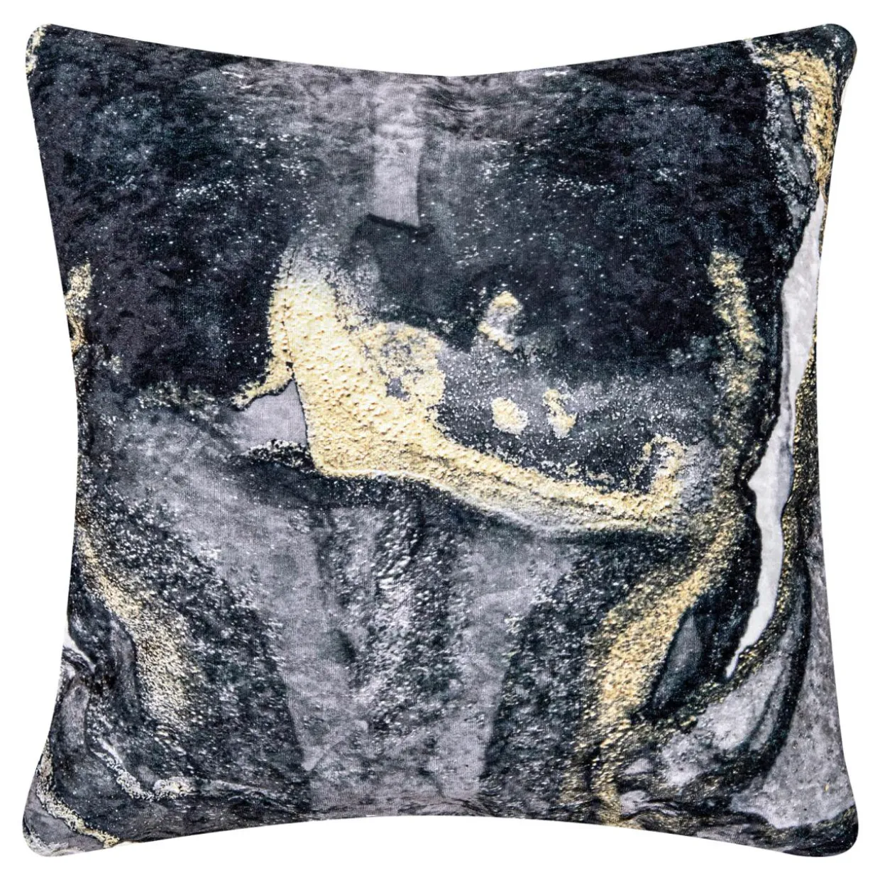 Poduszka dekoracyjna szara GEODY CRUSH 45x45 cm
