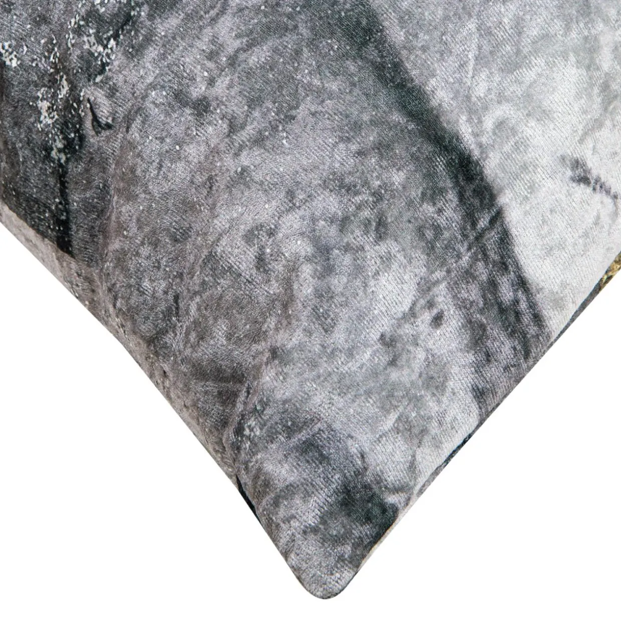 Poduszka dekoracyjna szara GEODY CRUSH 45x45 cm