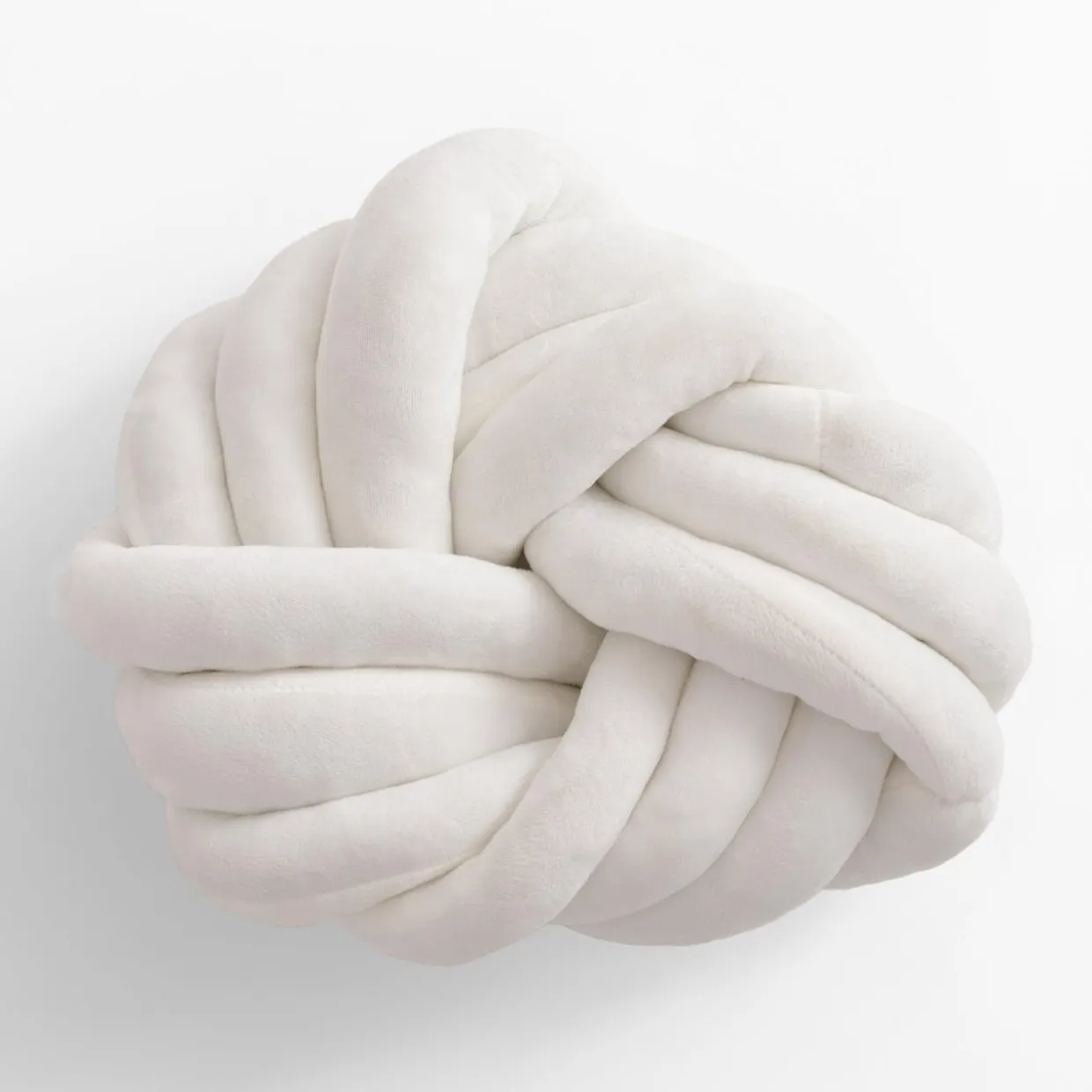 Poduszka ozdobna węzeł kremowa TWISTY 30 cm