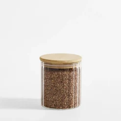 Pojemnik kuchenny z bambusową pokrywką 490 ml