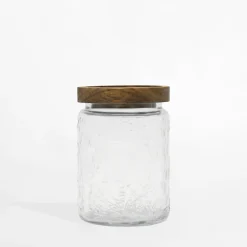 Pojemnik szklany z akacjową pokrywką 700 ml