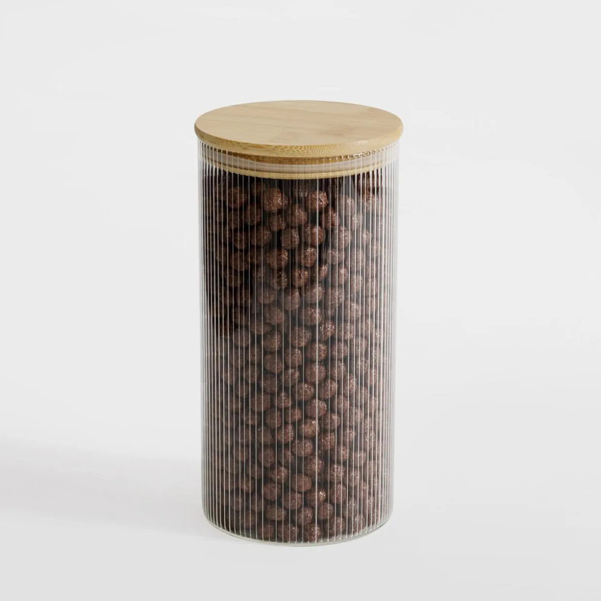 Pojemnik szklany z bambusową pokrywką 1300 ml