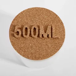 Pojemnik szklany z korkową pokrywką 500 ml