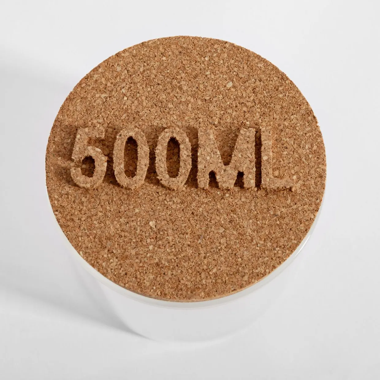 Pojemnik szklany z korkową pokrywką 500 ml
