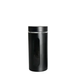 Pojemnik szklany z metalową pokrywką czarny 1400 ml